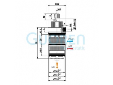 Thermostat Patrone aus Kunststoff