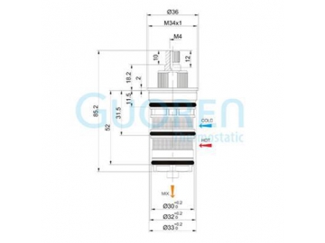 Thermostat Patrone aus Kunststoff