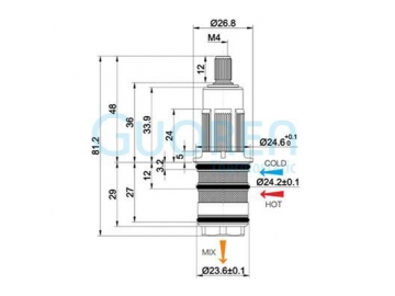 Thermostat Patrone aus Kunststoff