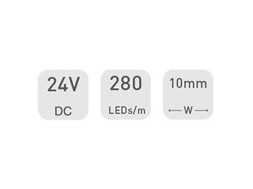24V 10mm LED-Flexstrips im Innenraum, D6280