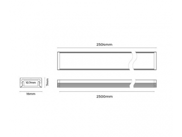 LED-Profil für Vitrinenbeleuchtung, LS1607