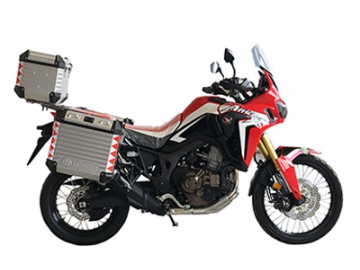 Honda Motorcycle Alu Boxes with Racking Honda Motorrad Alukoffer mit Kofferträger