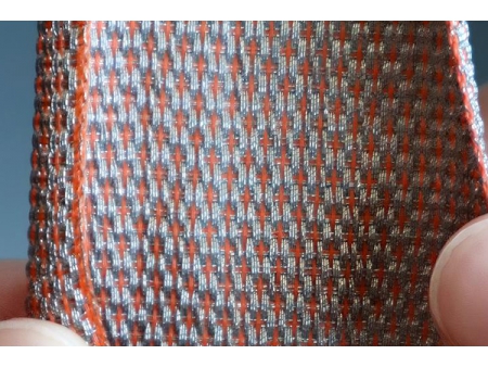 Schrumpfschlauch aus verzinntem Kupfergewebe (orangefarben)