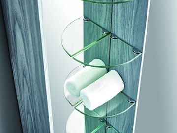 Waschtisch-Set mit LED-Badespiegel und Seitenschrank, IL1967