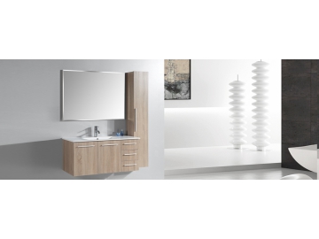 Badmöbel-Set mit Hängeschrank und Waschunterschrank, IL2506