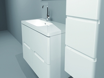 Badmöbel-Set, 4-teilig ink. Waschtisch/Waschbecken/Hängeschrank/Unterschrank, IL307