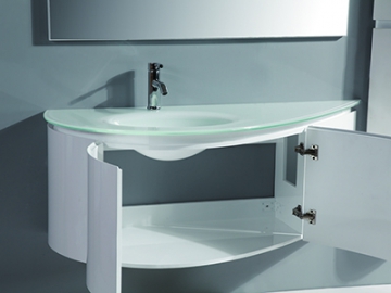 Badmöbel-Set mit Hängeschrank und Spiegel, IL566