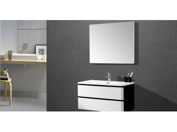 Waschtisch-Set mit Wandspiegel und Unterschrank, IL319