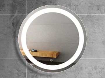 Runder Badspiegel mit LED-Beleuchtung, rahmenlos, ZL04