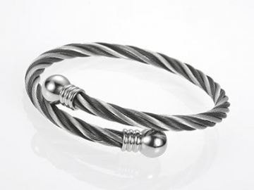 H379 Verdrehter Kabelarmreif, Armschmuck