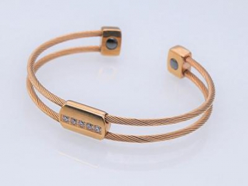 H379 Verdrehter Kabelarmreif, Armschmuck