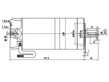 200W (3200±8% RPM) Lenkmotor, Bürstenmotor, PMDC Motor ZD089AX