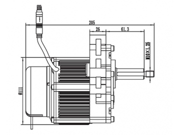 200W Antriebsmotor, bürstenloser DC Motor, PMDC Motor TF095CH