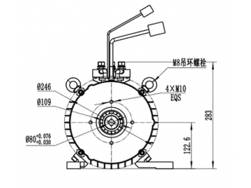 5000-8000W Traktionsmotor, bürstenloser PMDC Motor TZ210BX-P