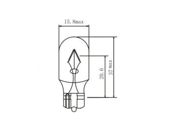 W16W T15 GlassockellampeAutozubehör, Glühlampe, KFZ Leuchte, Autolicht