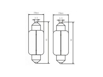 Soffittenlampe T21 C5W, Glühbirne, Soffitte  KFZ Leuchtmittel, Autoteile, Autobeleuchtung, Fahrzeugbeleuchtung