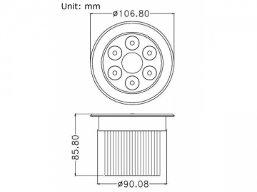 7x3w Nicht verstellbare LED-Deckenleuchte
