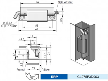 CL275 verborgenes Scharnier
