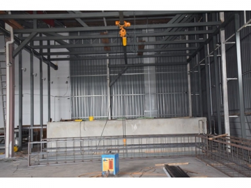Linie für Pulverbeschichtung, Aluminiumprofile
