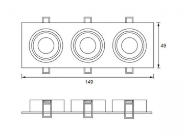 3W LED-Deckeneinbauleute