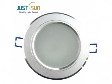 LED-Einbauleuchte mit der Abdeckung in Milchfarbe