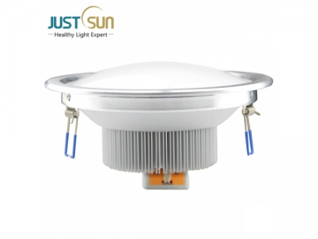 LED-Einbauleuchte mit der Abdeckung in Milchfarbe